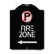 Signmission No Parking Symbol and Left Arrow Heavy-Gauge Aluminum Architectural Sign, 24" x 18", BS-1824-24655 A-DES-BS-1824-24655 - alternate 1